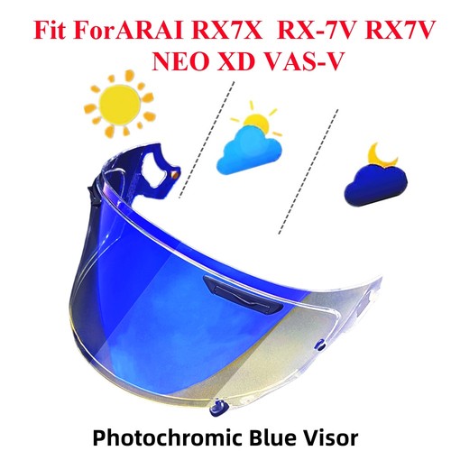 Visiera blu fotocromatica